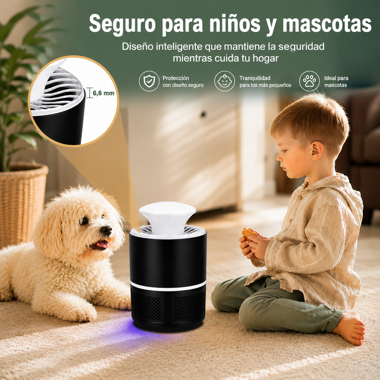 Lámpara Antimosquitos USB Silenciosa